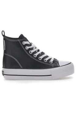 Sneakers Mid-Cut Kaya Platform Nere-BRITISH KNIGHTS