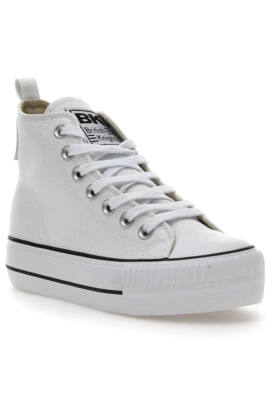 Sneakers Mid-Cut Kaya Platform Bianche-BRITISH KNIGHTS
