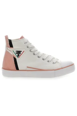 Sneakers Mid Cut in Tela Bianche 41-LEONE Online