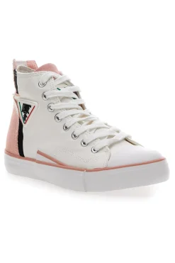 Sneakers Mid Cut in Tela Bianche 41-LEONE Online