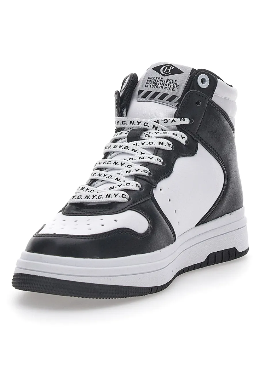 Sneakers Mid Cut Nere-Bianche Scottie-COTTON BELT Sale