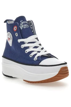 Sneakers Mid Cut 8291 Blu-SWEET YEARS New