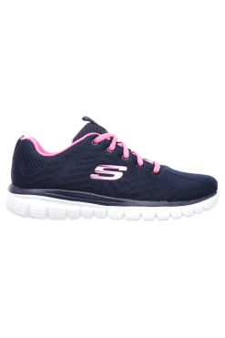 Sneakers Navy Con Pianta Larga Graceful Get Connected-SKECHERS Clearance