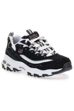 Sneakers nere con dettagli rose gold e Memory Foam D'Lites Devoted Fan-SKECHERS Clearance