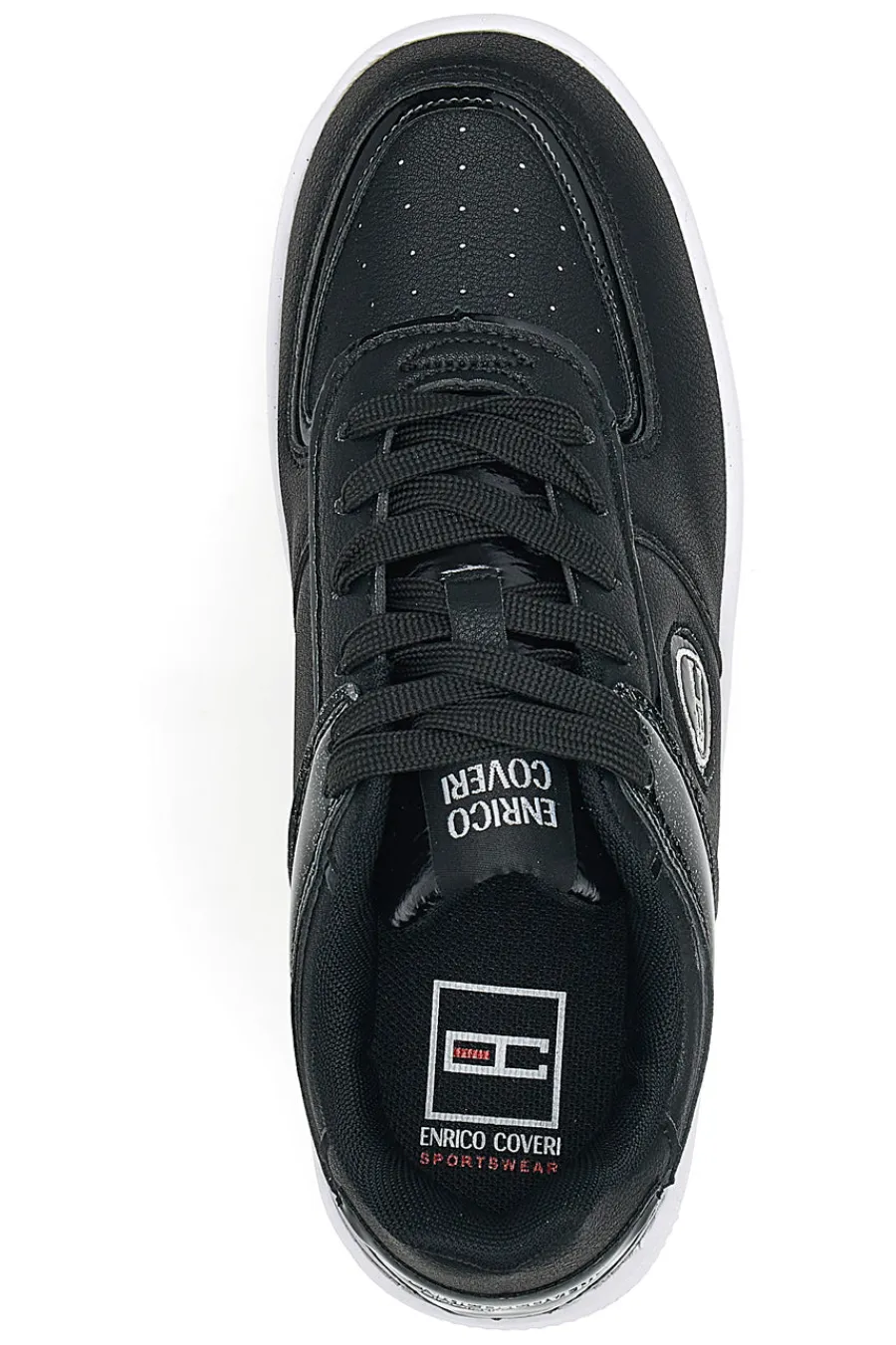 Sneakers Nere Con Flatform Amber Microfiber Metal-COVERI