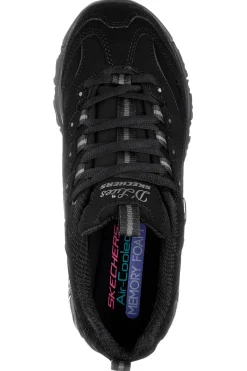 Sneakers nere con inserti in pelle e Memory Foam D'Lites Play On-SKECHERS Outlet