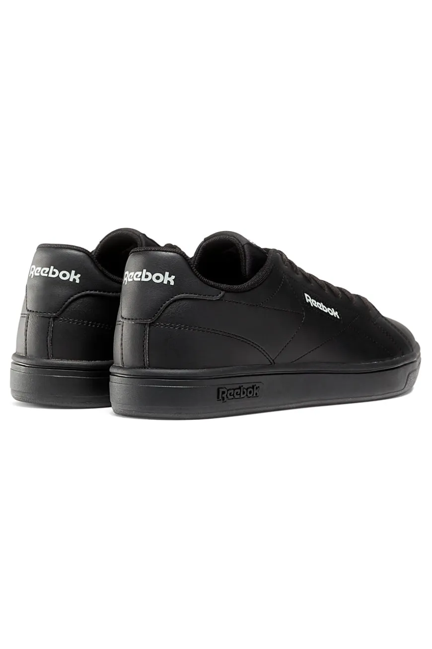 Sneakers Nere con Loghi Bianchi Reebok Court Clean