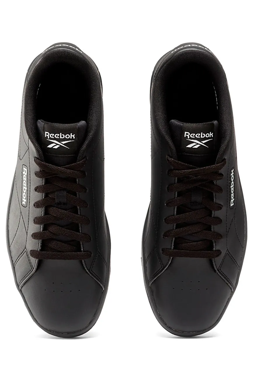Sneakers Nere con Loghi Bianchi Reebok Court Clean