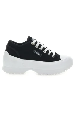 Sneakers Nere Con Suola Platform Bianca FY7601-FREDDY Best