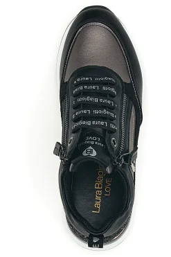 Sneakers nere con zip e dettagli glitter L97619516-LAURA BIAGIOTTI Clearance