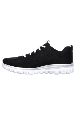 Sneakers Nere e Bianche Con Pianta Larga Graceful Get Connected-SKECHERS Clearance