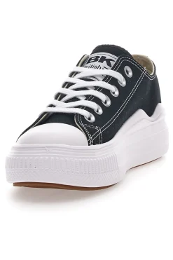 Sneakers Nere e Bianche In Tela Con Platform Kaya Flow Low-BRITISH KNIGHTS Best