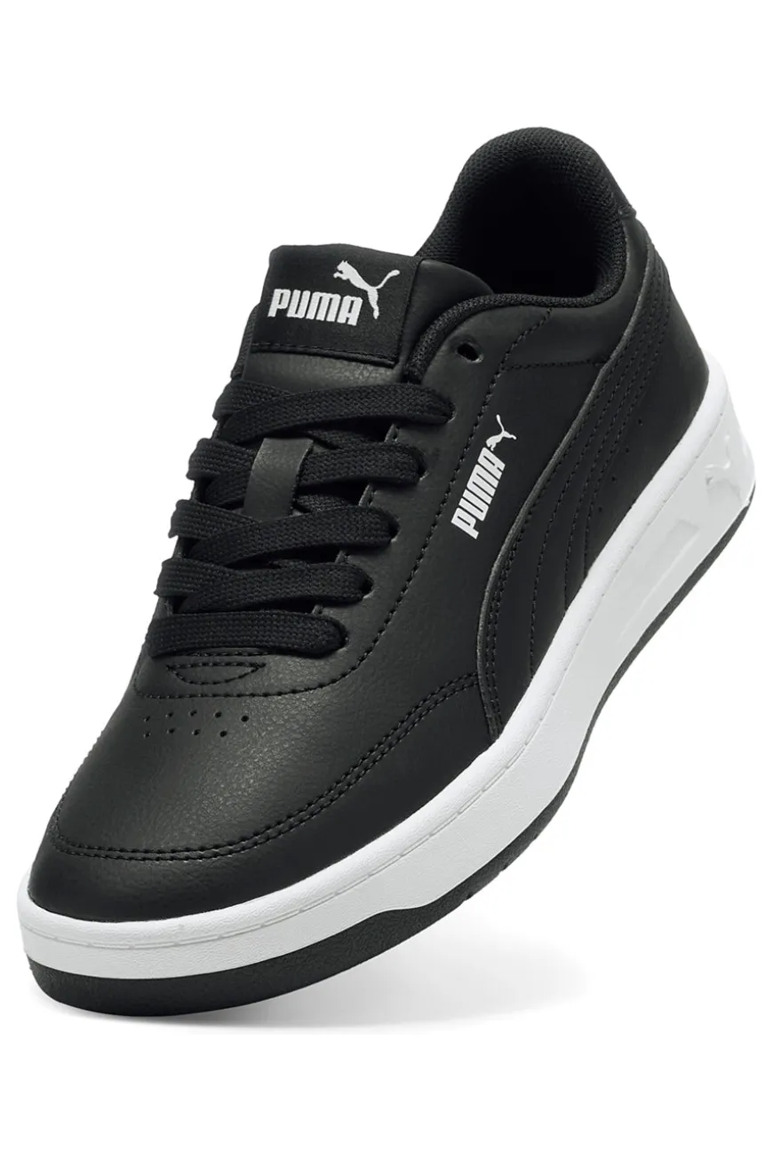 Sneakers nere in materiali sintetici con suola bicolore Puma Court Classic Clean Jr