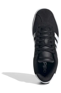 Sneakers nere in suede platform con strisce bianche VL Court Bold J-ADIDAS