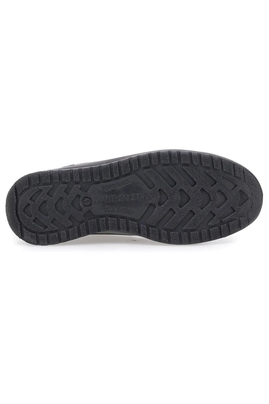 Sneakers nere in vera pelle con fondo rialzato Marco Brandi 308