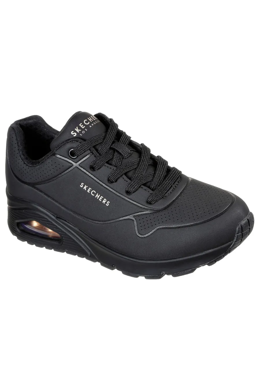 Sneakers nero con suola ammortizzata Uno Stand On Air-SKECHERS New