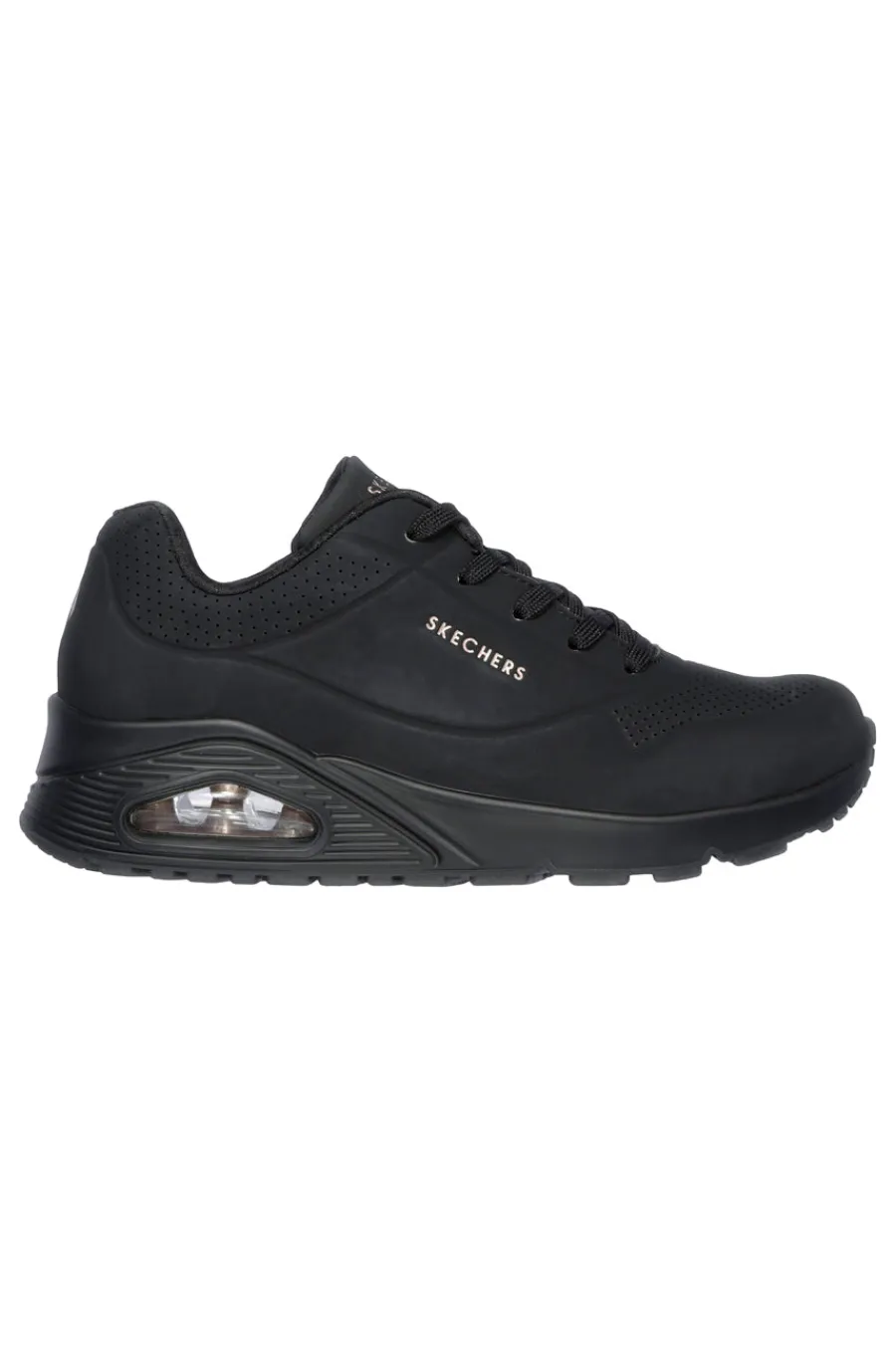 Sneakers nero con suola ammortizzata Uno Stand On Air-SKECHERS New