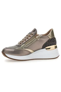 Sneakers oro e bronzo con logo glitter L97609515-LAURA BIAGIOTTI