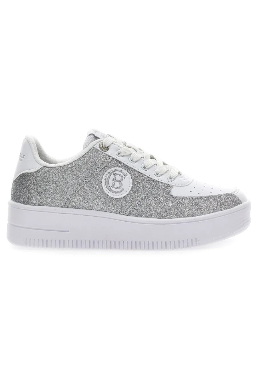 Sneakers Platform Bipolar Glitter Argento-COTTON BELT Sale