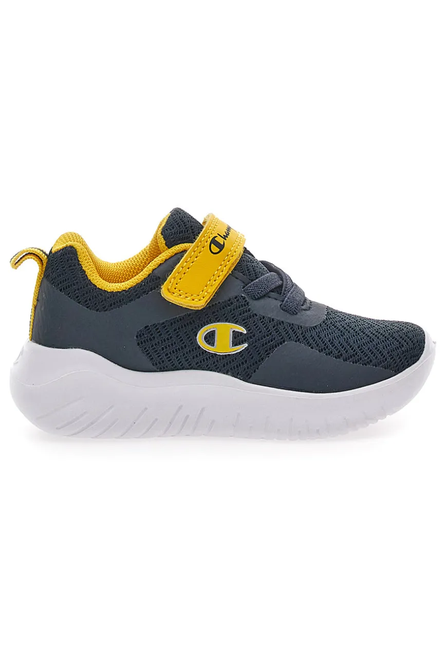 Sneakers Primi Passi Navy e Gialle con Velcro CHAMPION SOFTY EVOLVE B TD