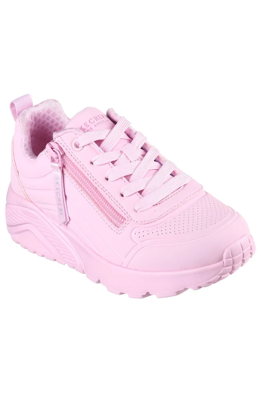 Sneakers rosa con zip laterale e platform Uno Lite Easy Zip-SKECHERS New