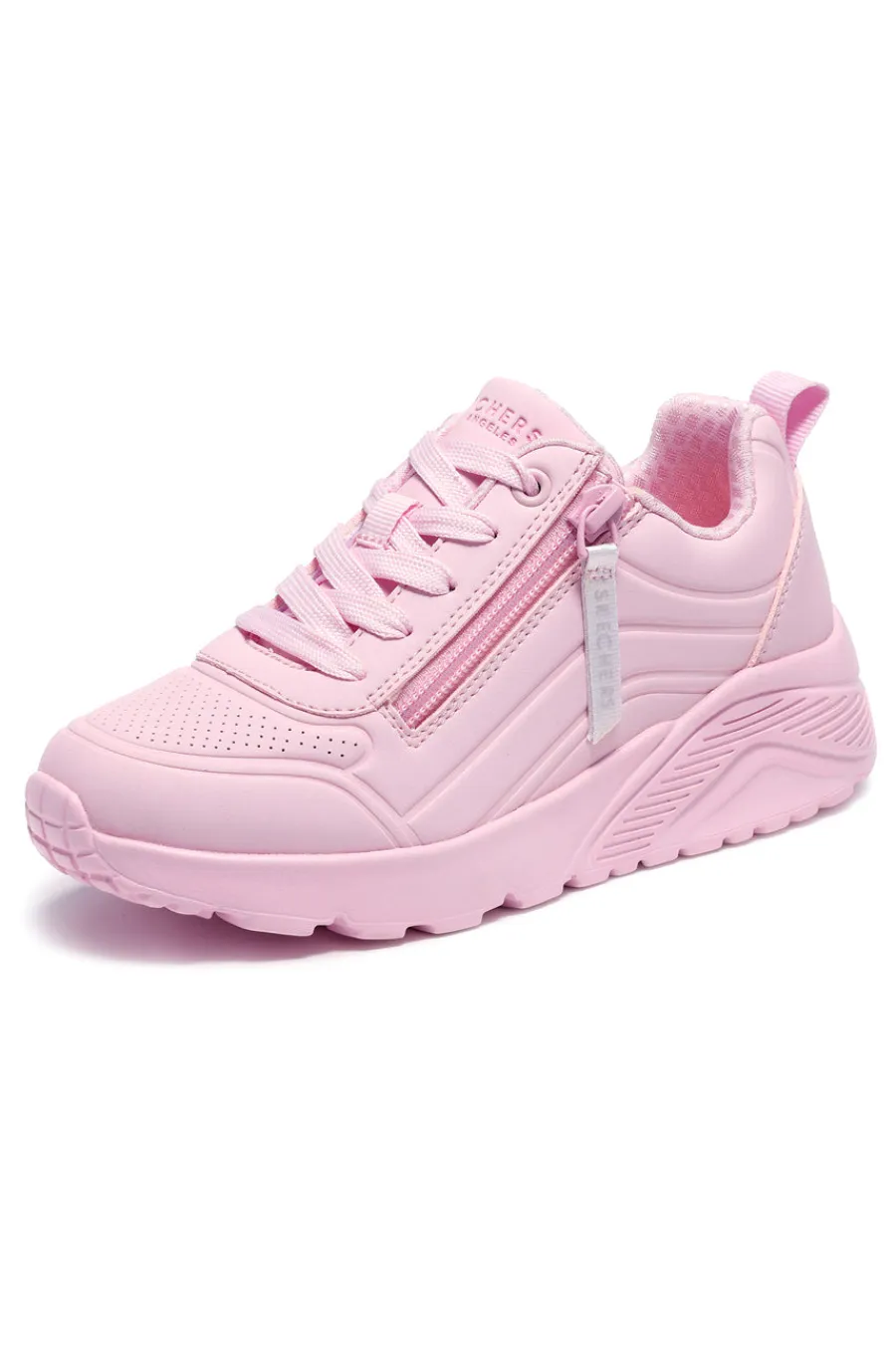 Sneakers rosa con zip laterale e platform Uno Lite Easy Zip-SKECHERS New