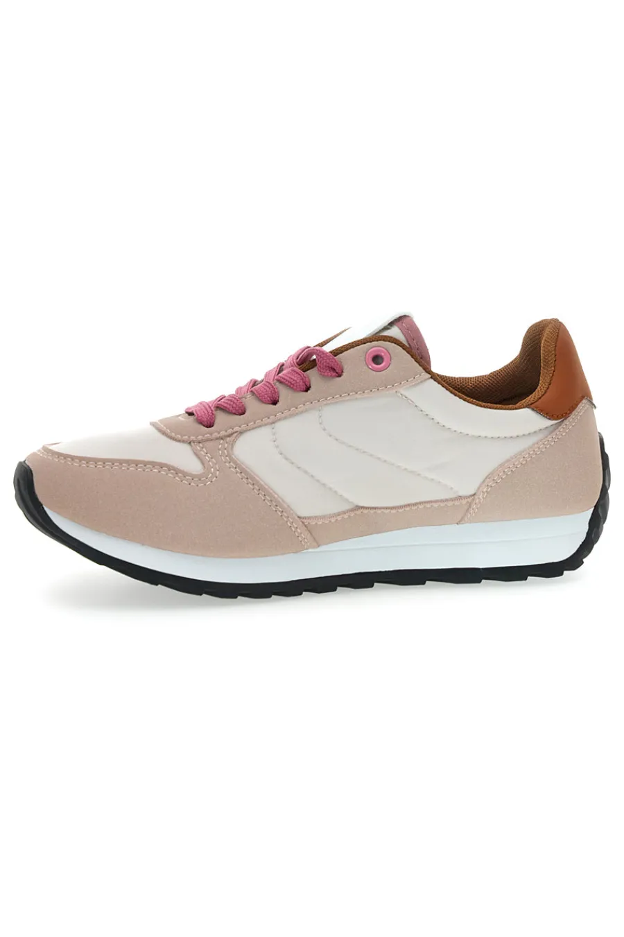 Sneakers rosa e bianche con lacci GB2015-FIRST LADY