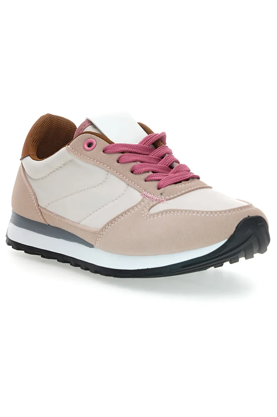Sneakers rosa e bianche con lacci GB2015-FIRST LADY