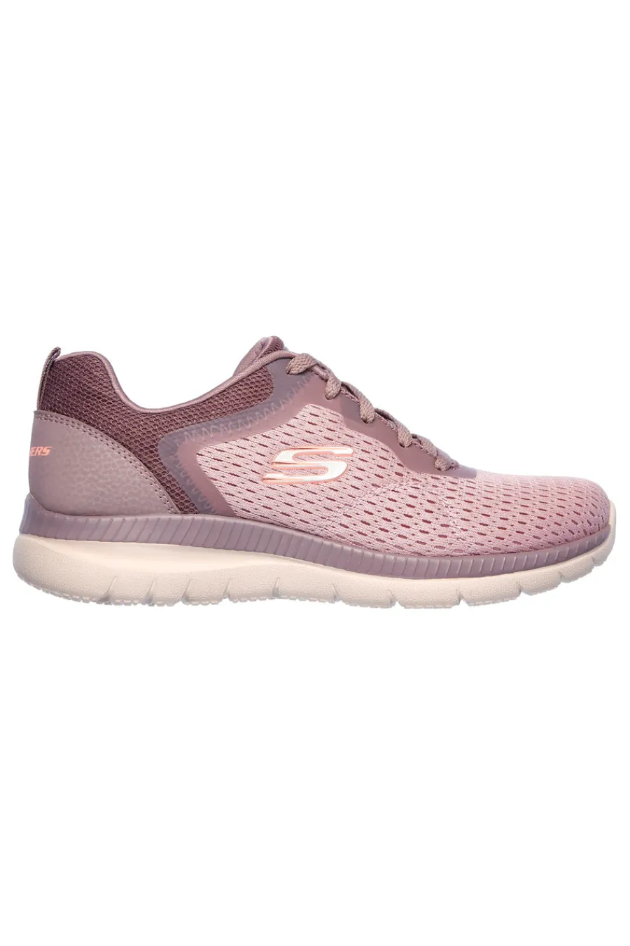 Sneakers rosa in mesh con Memory Foam Bountiful Quick Path-SKECHERS Discount