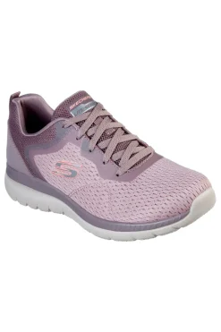 Sneakers rosa in mesh con Memory Foam Bountiful Quick Path-SKECHERS Discount