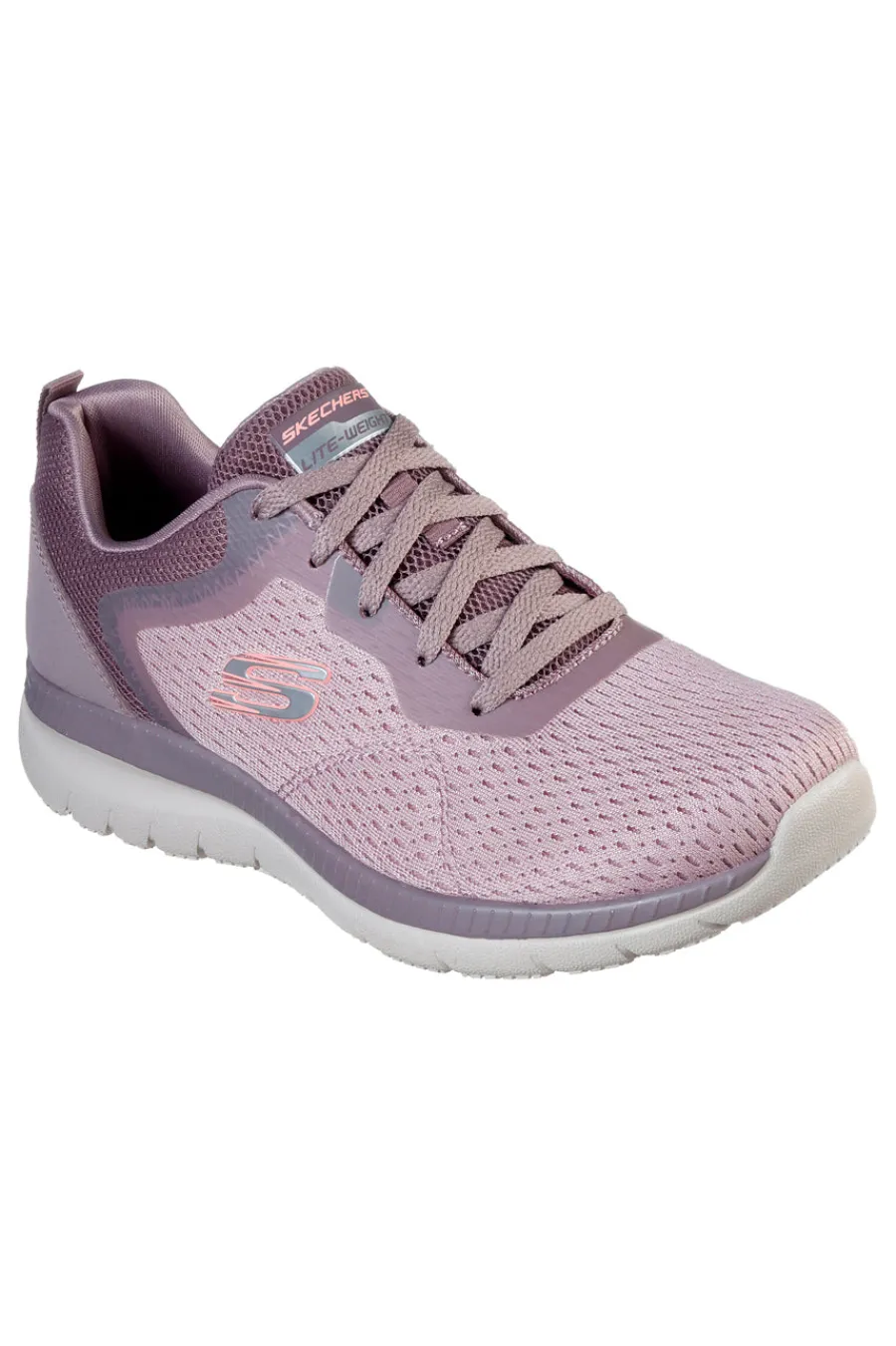 Sneakers rosa in mesh con Memory Foam Bountiful Quick Path-SKECHERS Discount