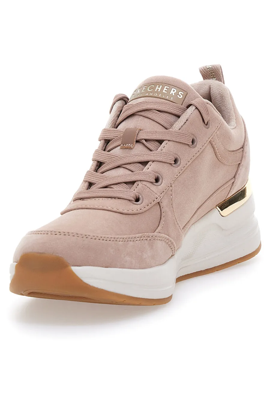 Sneakers rosa nude con zeppa e dettagli metallici Billion 2 Prissy N Plush-SKECHERS Sale