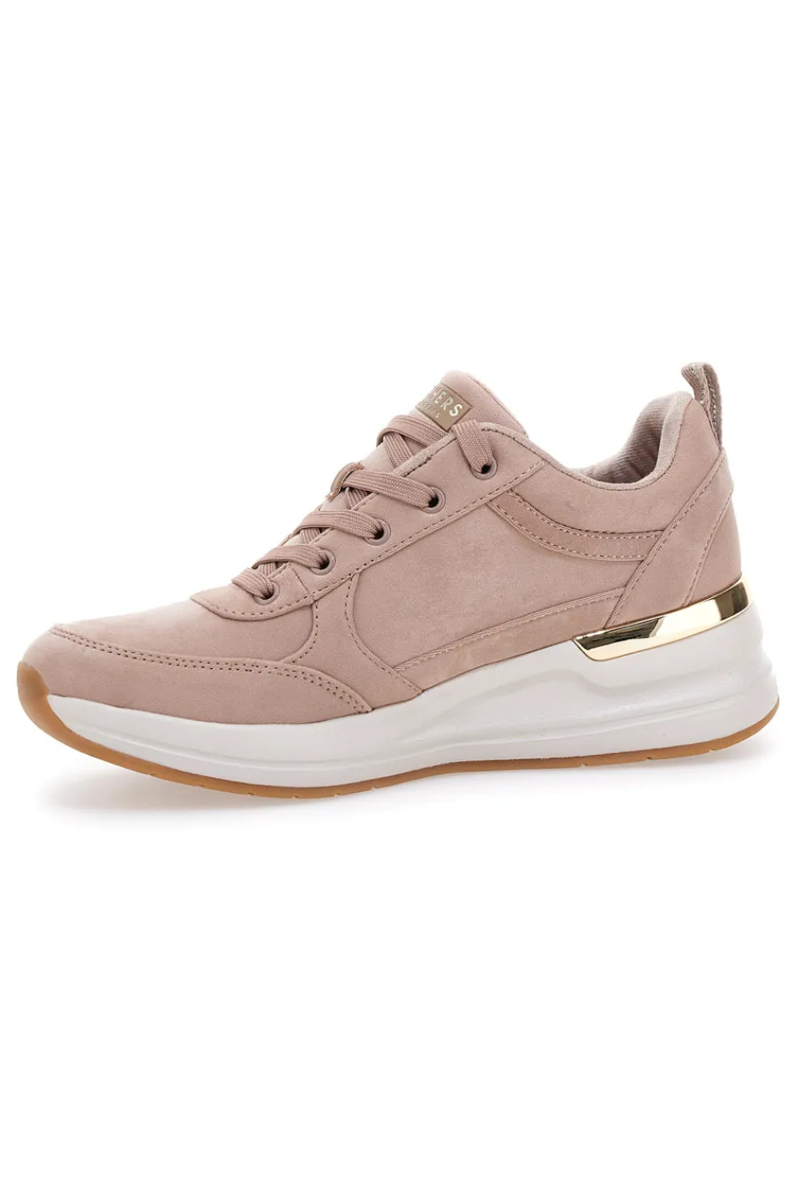 Sneakers rosa nude con zeppa e dettagli metallici Billion 2 Prissy N Plush-SKECHERS Sale