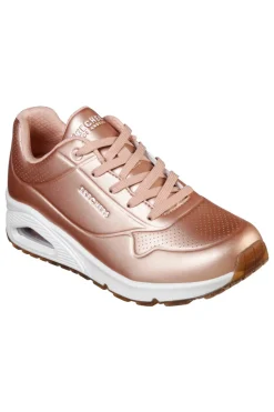 Sneakers Rose Gold Con Air-Cooled Memory Foam cushioned comfort insole Street Uno - Rose Bold-SKECHERS Hot