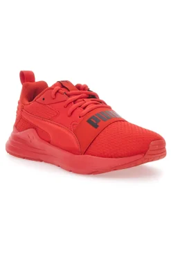Sneakers Rosse Con Tomaia In Mesh Puma Wired Run Pure Jr