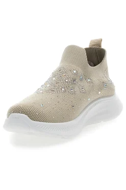 Sneakers Slip On con Tomaia in Mesh e Pietre Decorative CS1226-CANGURO Discount