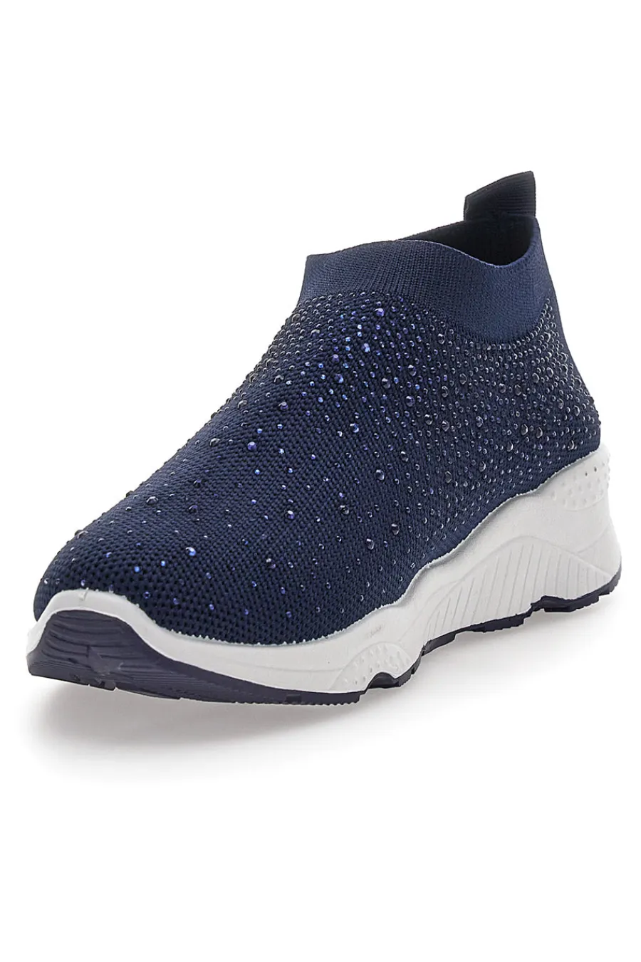 Sneakers Slip On Blu con Strass Me & Me 090264-ME u0026 ME Best