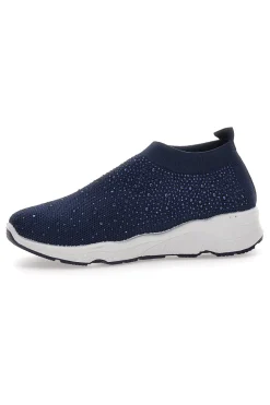 Sneakers Slip On Blu con Strass Me & Me 090264-ME u0026 ME Best