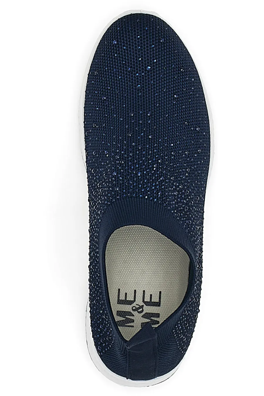 Sneakers Slip On Blu con Strass Me & Me 090264-ME u0026 ME Best