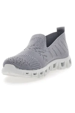 Sneakers Slip-On Grigie con Strass 471-PRIMA RIGA Online
