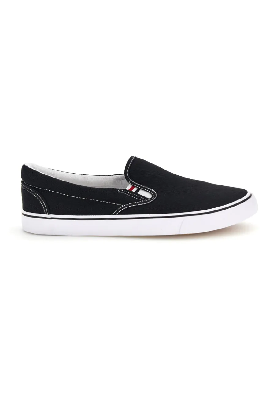 Sneakers Slip-On Nere in Tessuto 2t2l 24X030