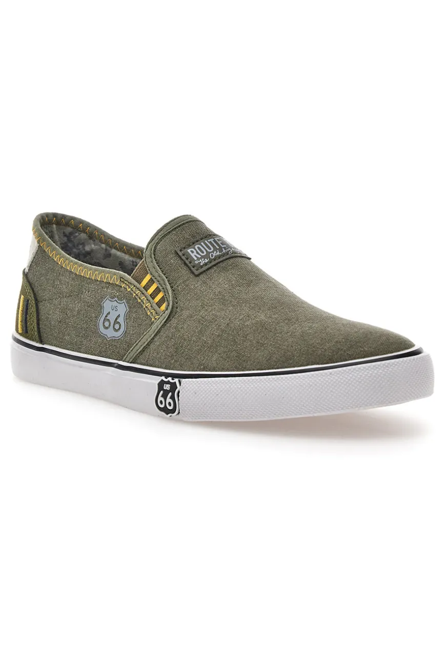 Sneakers Slip-on Route 66 21808 Verde Militare