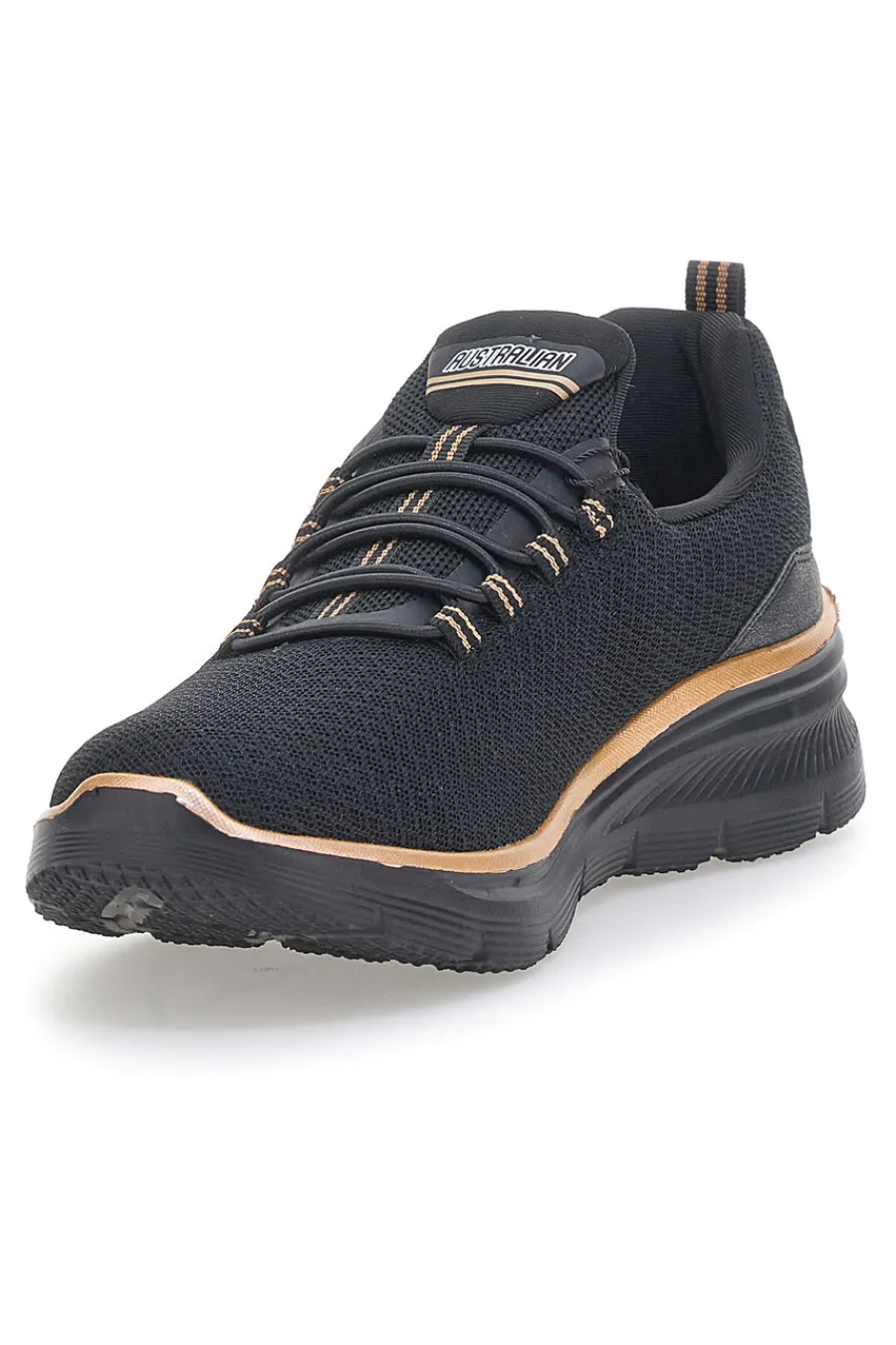 Sneakers Sportive Nere con Dettagli Oro Rosa AUX2W505-AUSTRALIAN Sale