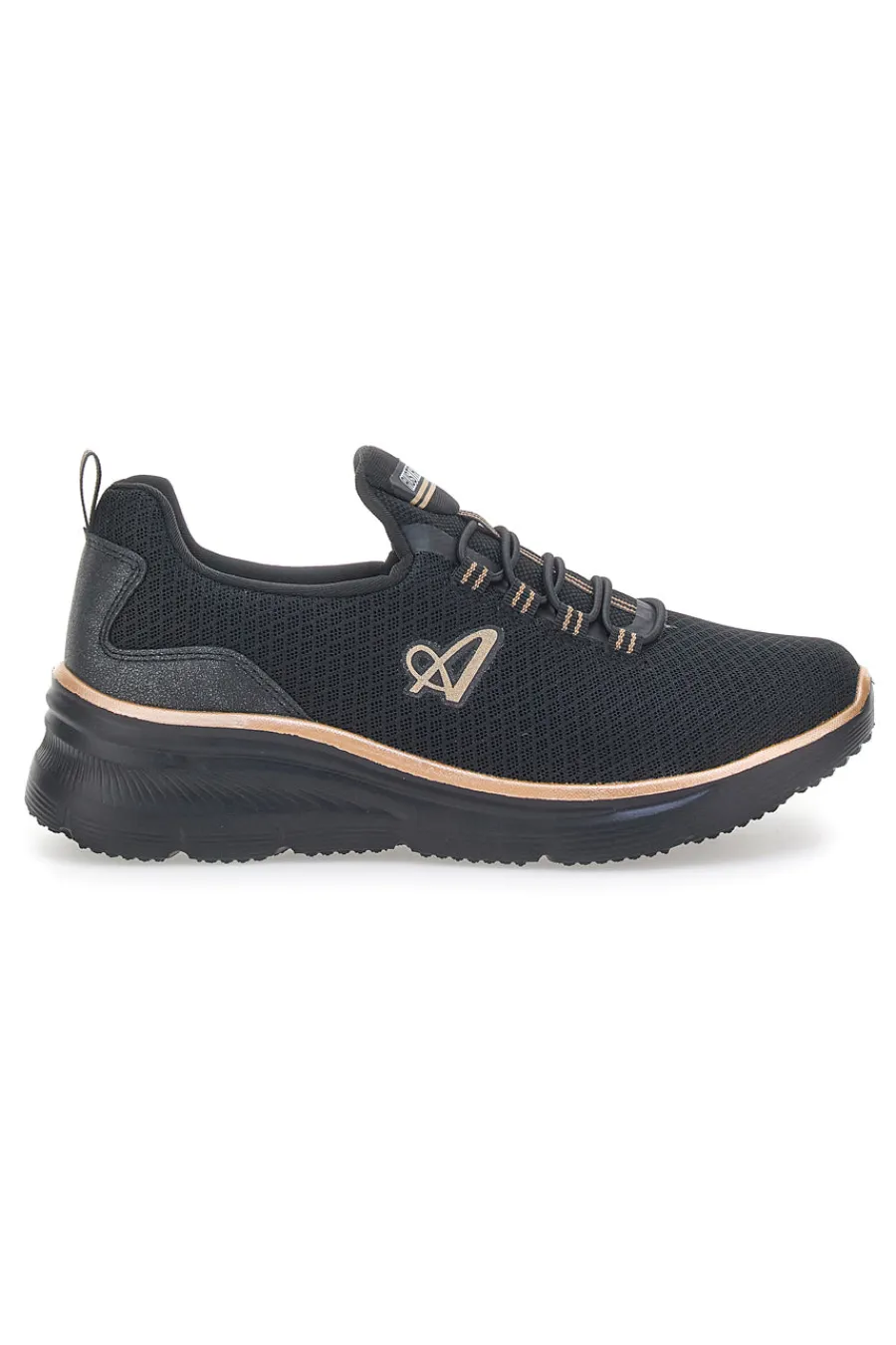 Sneakers Sportive Nere con Dettagli Oro Rosa AUX2W505-AUSTRALIAN Sale