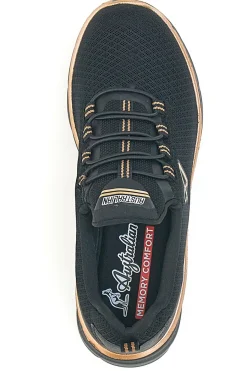 Sneakers Sportive Nere con Dettagli Oro Rosa AUX2W505-AUSTRALIAN Sale