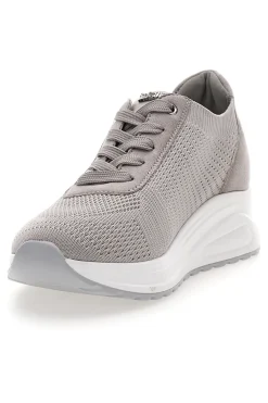 Sneakers in tessuto traspirante con zeppa 485IN-INBLU New