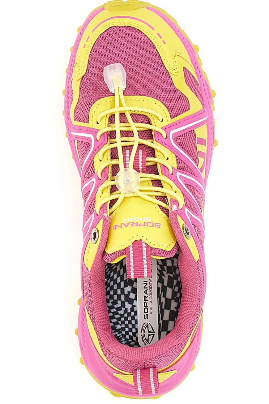 Sneakers Trekking Solo Soprani 312404 Rosa e Gialle