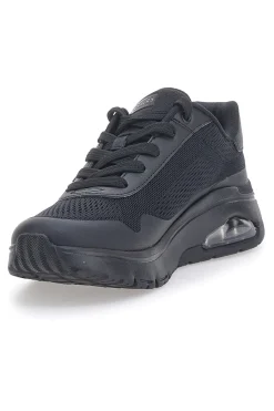 Sneakers Vegan Nere con Platform Uno Flex - Spring On Air-SKECHERS