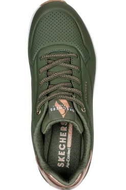 Sneakers verde militare con dettagli metallici Uno Shimmer Away-SKECHERS Discount