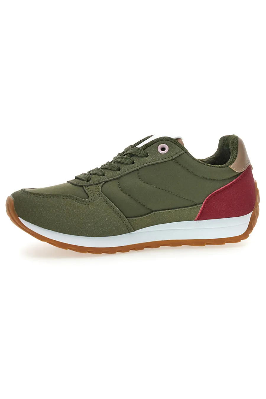 Sneakers verdi e bianche con lacci GB2015-FIRST LADY